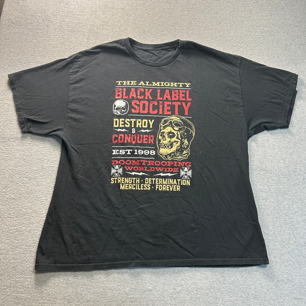 Black Label Society Doomtrooping 2022 Tour T Shirt Mens 2XL Skull Band Tee Style